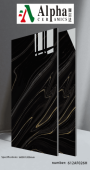 ALPHA  | Tiles | 24 X 48 | 612AF026H | Floor Tile | Polished | Black  | Prime