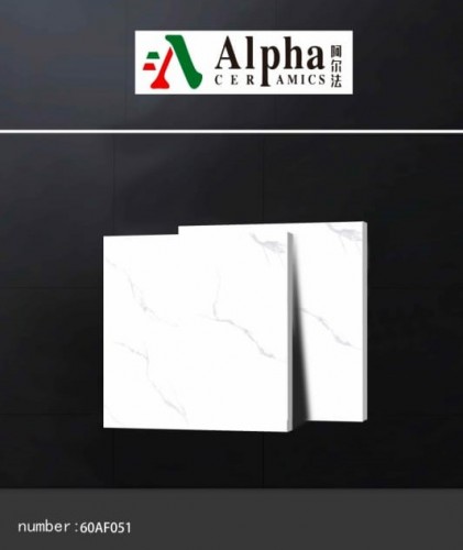 ALPHA  | Tiles | 24 X 24 | 60AF051 | Floor Tile | Polished | White | Prime