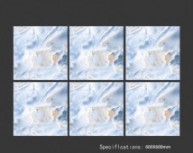 ALPHA  | Tiles | 24 X 24 | 60AF033 | Floor Tile | Polished | Blue White | Prime