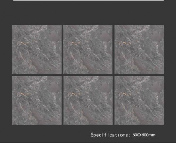 ALPHA  | Tiles | 24 X 24 | 60AF030 | Floor Tile | Polished | Metalic Grey | Prime