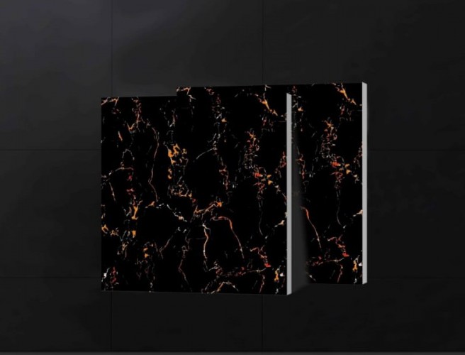 ALPHA  | Tiles | 24 X 24 | 60AF022H | Floor Tile | Polished | Black  | Prime