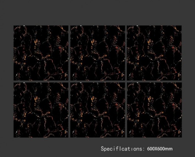 ALPHA  | Tiles | 24 X 24 | 60AF022H | Floor Tile | Polished | Black  | Prime