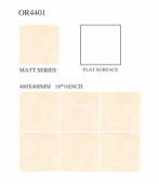 OREAL  | Tiles | 16 X 16 | OR4401 | Floor Tile | Matt | Ivory | Prime