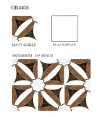 OREAL  | Tiles | 16 X 16 | OR4408 | Floor Tile | Matt | Ivory Brown | Prime