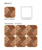 OREAL  | Tiles | 16 X 16 | OR4412 | Floor Tile | Matt | Ivory Brown | Prime
