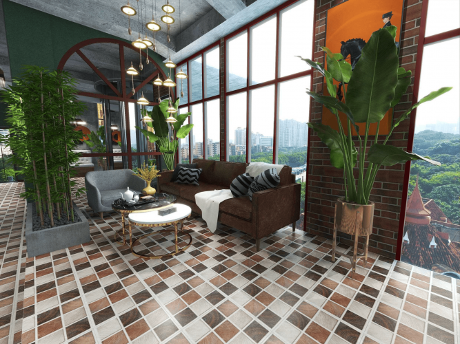 OREAL  | Tiles | 16 X 16 | OR4417 | Floor Tile | Matt | Ivory Brown | Prime