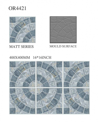 OREAL  | Tiles | 16 X 16 | OR4421 | Floor Tile | Matt | Grey | Prime