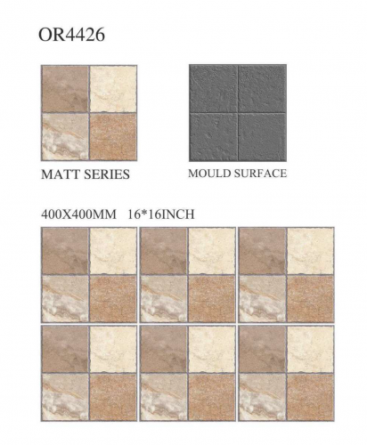 OREAL  | Tiles | 16 X 16 | OR4426 | Floor Tile | Matt | Ivory Brown | Prime