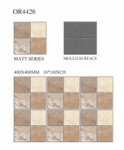OREAL  | Tiles | 16 X 16 | OR4426 | Floor Tile | Matt | Ivory Brown | Prime
