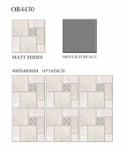 OREAL  | Tiles | 16 X 16 | OR4430 | Floor Tile | Matt | Ivory | Prime