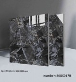 QIANG SHENG | Tiles | 32 X 32 | 80QS017B | Floor Tile | Polished | Metalic Grey | AAA Quality