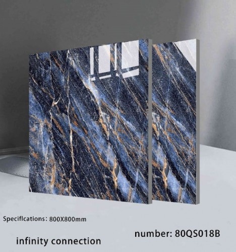 QIANG SHENG | Tiles | 32 X 32 | 80QS018B | Floor Tile | Polished | Metalic Grey | AAA Quality