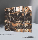 QIANG SHENG | Tiles | 32 X 32 | 80QS021B | Floor Tile | Polished | Metalic Brown | AAA Quality