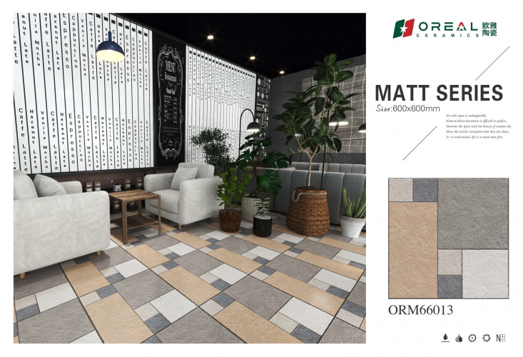 OREAL | Tiles | 24 X 24 | ORM66013 | Floor Tile | Matt | Grey | AAA Quality