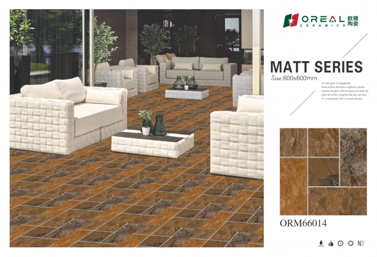 OREAL | Tiles | 24 X 24 | ORM66014 | Floor Tile | Matt | Metalic Brown | AAA Quality