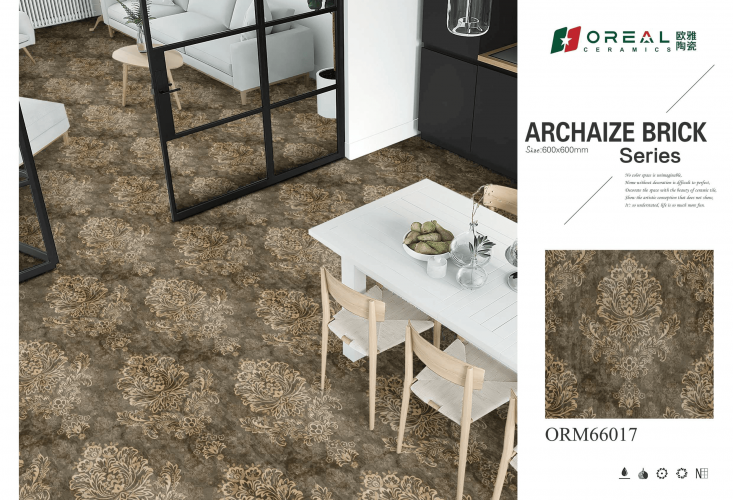 OREAL | Tiles | 24 X 24 | ORM66017 | Floor Tile | Matt | Metalic Brown | AAA Quality