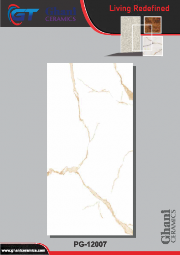 Ghani | Tiles | 24 X 48 | PG12007 | Floor Tile | Polished | White | Prime