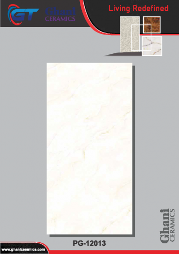 Ghani | Tiles | 24 X 48 | PG12013 | Floor Tile | Polished | White | Prime