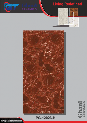 Ghani | Tiles | 24 X 48 | PG12023H | Floor Tile | Polished | Burgandy | Prime