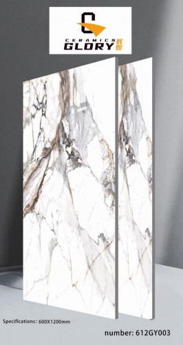 GLORY | Tiles | 24 X 48 | 612GY003 | Floor Tile | Polished | White | AAA Quality