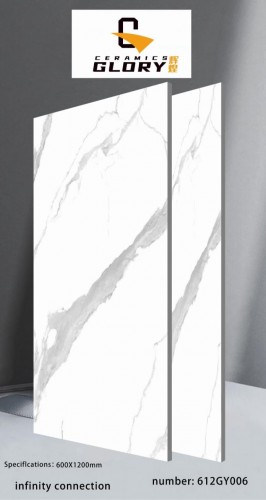 GLORY | Tiles | 24 X 48 | 612GY006 | Floor Tile | Polished | White | AAA Quality