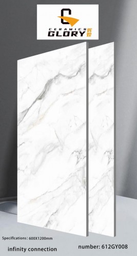 GLORY | Tiles | 24 X 48 | 612GY008 | Floor Tile | Polished | White | AAA Quality