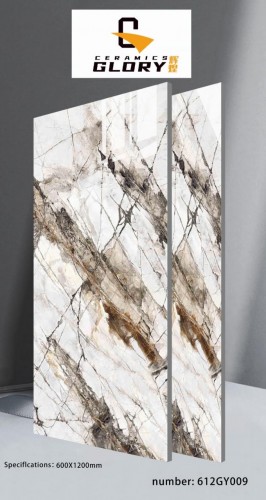 GLORY | Tiles | 24 X 48 | 612GY009 | Floor Tile | Polished | White | AAA Quality