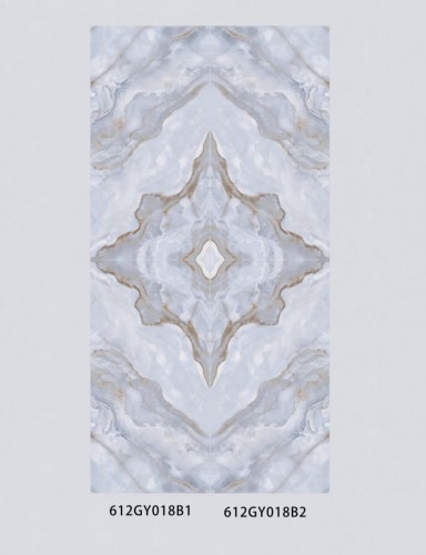 GLORY | Tiles | 24 X 48 | 612GY018B1-B2 | Floor Tile | Polished | Grey | AAA Quality