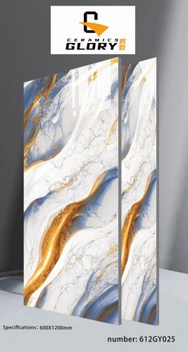 GLORY | Tiles | 24 X 48 | 612GY025 | Floor Tile | Polished | White | AAA Quality