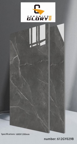 GLORY | Tiles | 24 X 48 | 612GY029B | Floor Tile | Polished | Grey | AAA Quality