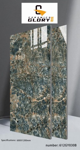 GLORY | Tiles | 24 X 48 | 612GY030B | Floor Tile | Polished | Multicolour | AAA Quality