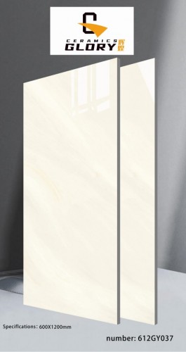GLORY | Tiles | 24 X 48 | 612GY037 | Floor Tile | Polished | Ivory | AAA Quality