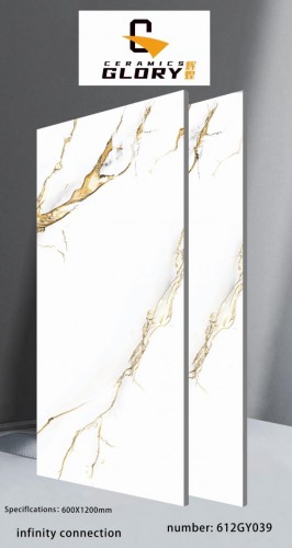 GLORY | Tiles | 24 X 48 | 612GY039 | Floor Tile | Polished | White | AAA Quality