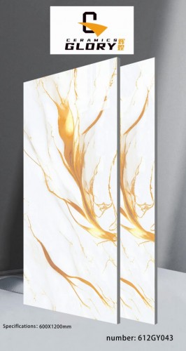 GLORY | Tiles | 24 X 48 | 612GY043 | Floor Tile | Polished | White | AAA Quality