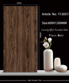 TIME | Tiles | 24 X 48 | Y1203D | Floor Tile | Matt | Wood Brown | AAA Quality