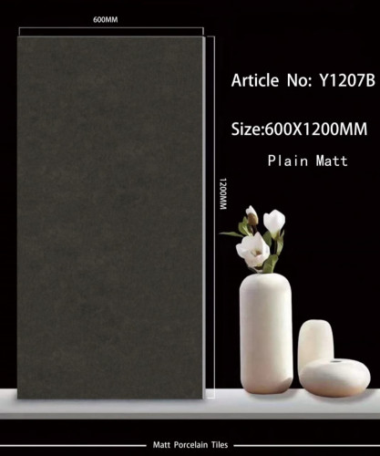 TIME | Tiles | 24 X 48 | Y1207B | Floor Tile | Matt | Grey | AAA Quality