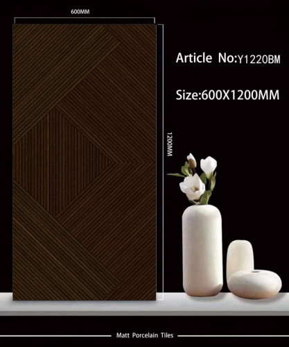 TIME | Tiles | 24 X 48 | Y1220BM | Floor Tile | Matt | Wood Brown | AAA Quality