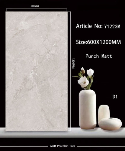 TIME | Tiles | 24 X 48 | Y1223M | Floor Tile | Matt | Ivory | AAA Quality