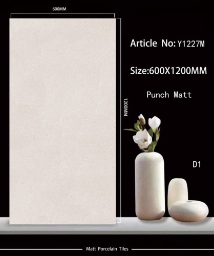 TIME | Tiles | 24 X 48 | Y1227M | Floor Tile | Matt | Ivory | AAA Quality