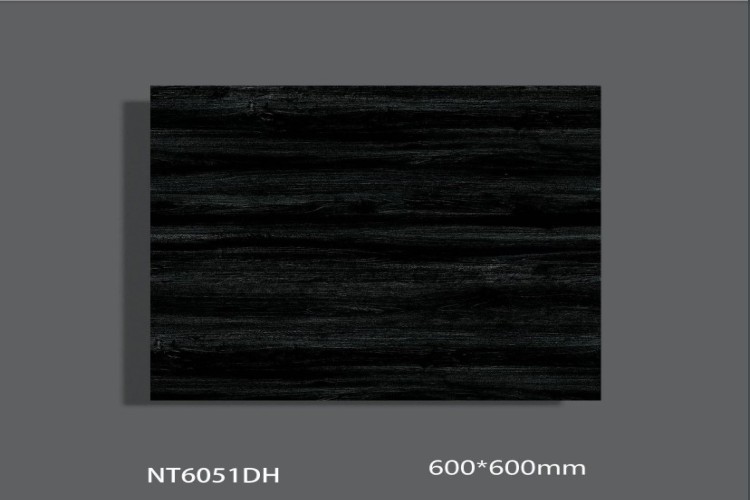 NATURE | Tiles | 24 X 24 | NT6051DH | Floor Tile | Polished | Black  | AAA Quality