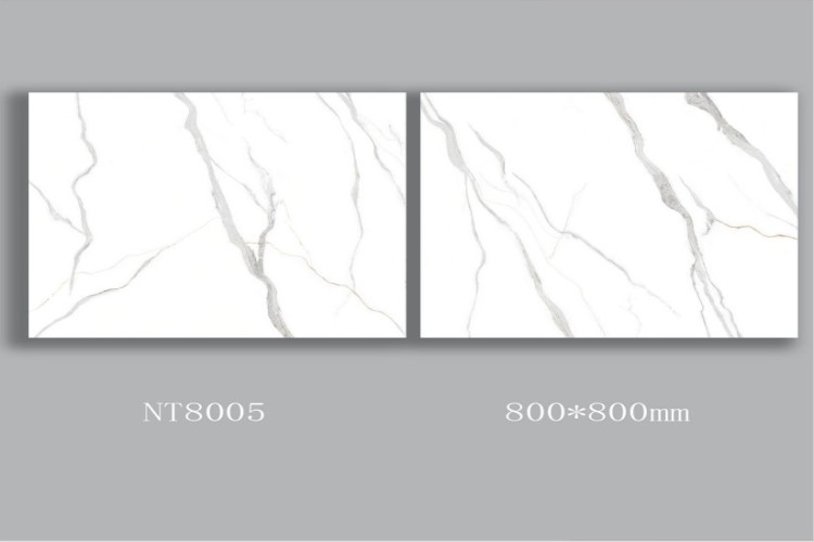 NATURE | Tiles | 32 X 32 | NT8005 | Floor Tile | Polished | White | AAA Quality