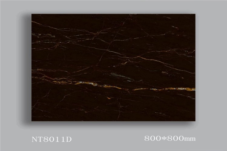 NATURE | Tiles | 32 X 32 | NT80011D | Floor Tile | Polished | Black  | AAA Quality