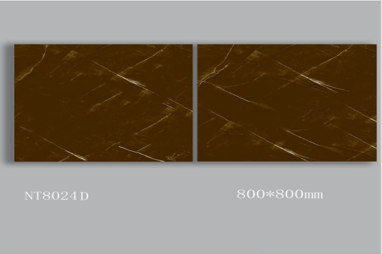 NATURE | Tiles | 32 X 32 | NT8024D | Floor Tile | Polished | Dark Brown | AAA Quality