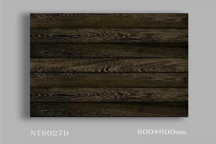 NATURE | Tiles | 32 X 32 | NT8027D | Floor Tile | Polished | Wood Black | AAA Quality