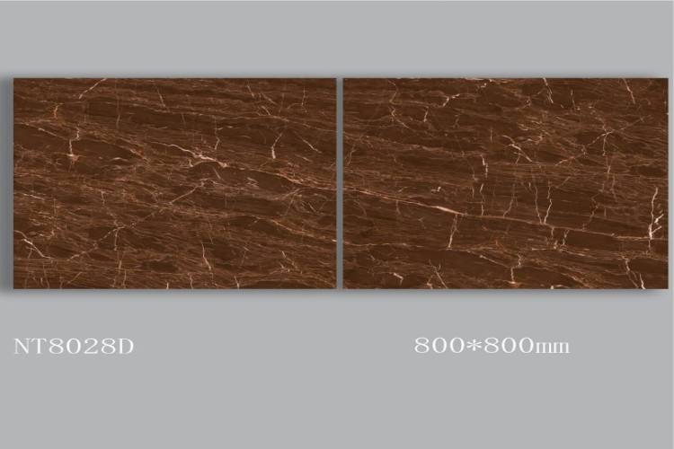 NATURE | Tiles | 32 X 32 | NT8028D | Floor Tile | Polished | Dark Brown | AAA Quality