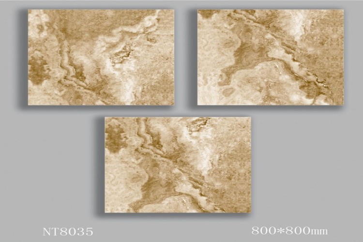 NATURE | Tiles | 32 X 32 | NT8035 | Floor Tile | Polished | Ivory Brown | AAA Quality