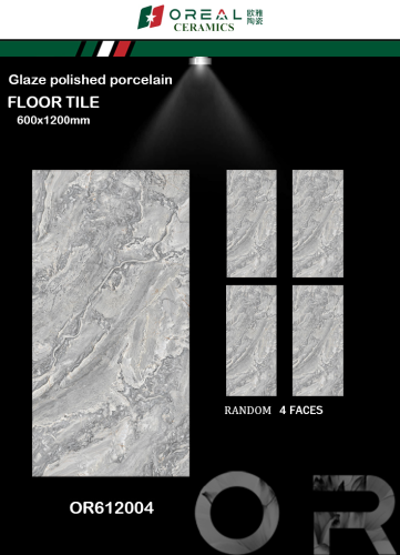 OREAL | Tiles | 24 X 48 | OR612004 | Floor Tile | Polished | Grey | Prime
