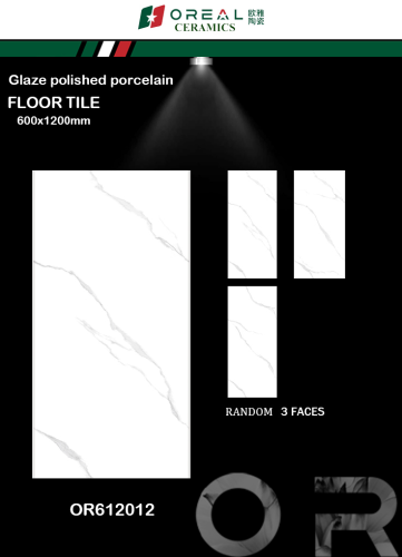 OREAL | Tiles | 24 X 48 | OR612012 | Floor Tile | Polished | White | Prime