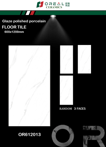 OREAL | Tiles | 24 X 48 | OR612013 | Floor Tile | Polished | White | Prime