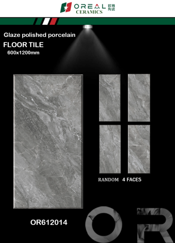 OREAL | Tiles | 24 X 48 | OR612014 | Floor Tile | Polished | Grey | Prime